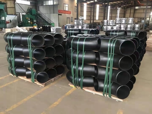 Astm A234 위피비 팔꿈치 버트 접합 관 이음쇠는 발화된 Asme B16.9 180 급에 모래를 뿌립니다