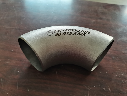 Asme B16.9 스테인리스 스틸 플랜지 팔꿈치 180도 일정 60