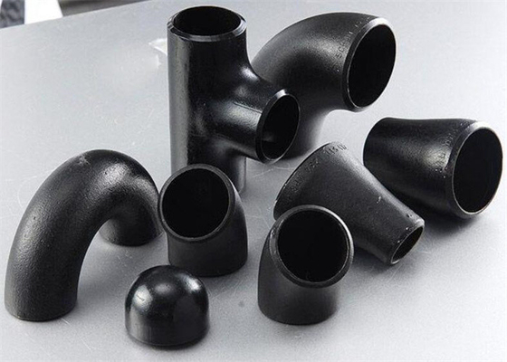 1.5D 장 반사 파이프 팔꿈치 꿰매지 않는 파이프 피팅 STD ASME A234 SCH40 MS 검은색