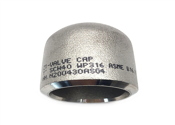24 인치에 적합하는 STD ASME B16.9 스테인레스 강 파이프 캡 맞대기 단접 파이프 캡